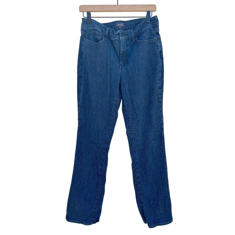 NYDJ Marilyn Straight Jean, Dark Denim Wash, Size 8